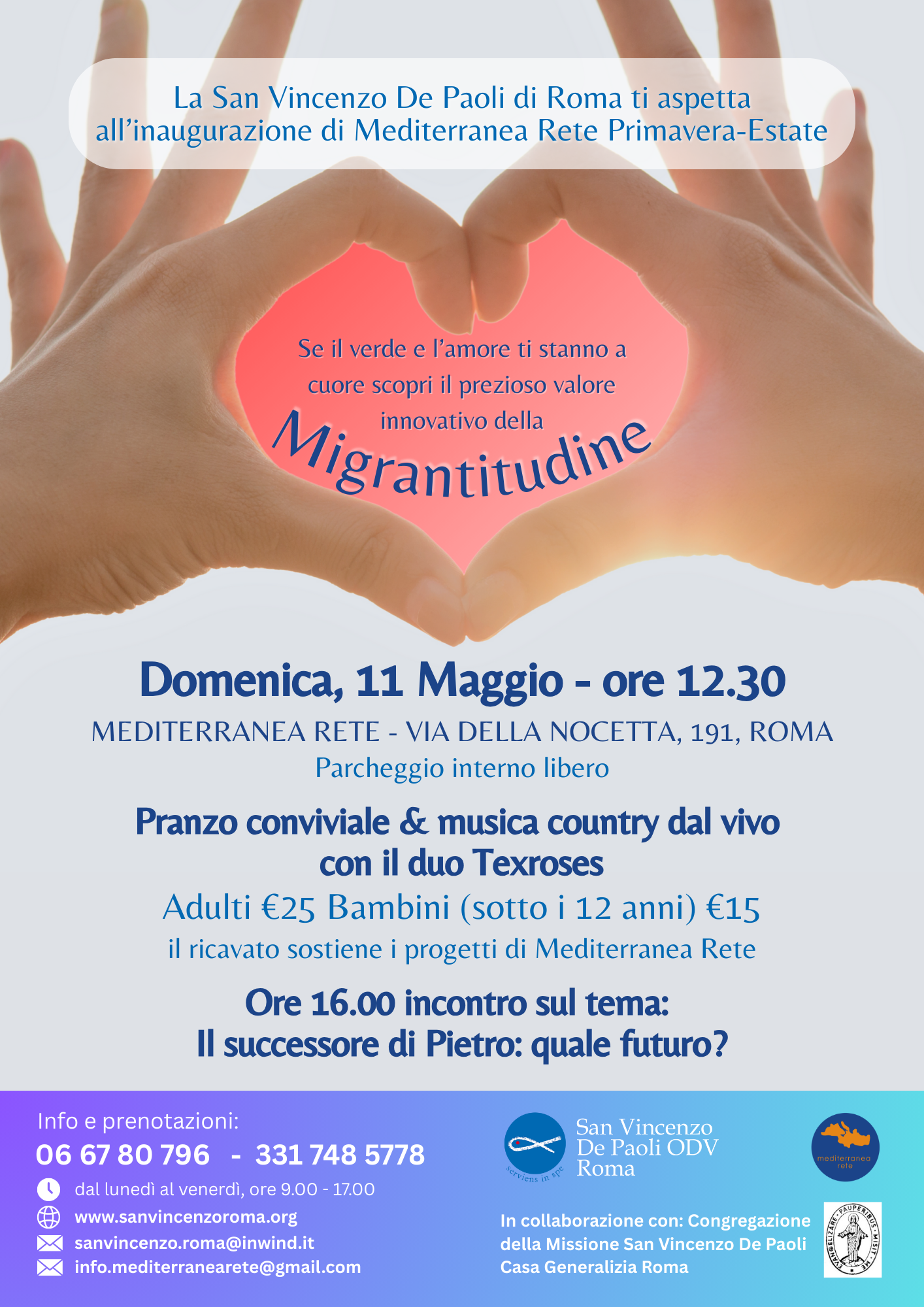 Migrantitudine: inaugurazione della stagione primavera-estate 2025 di Mediterranea Rete – Roma